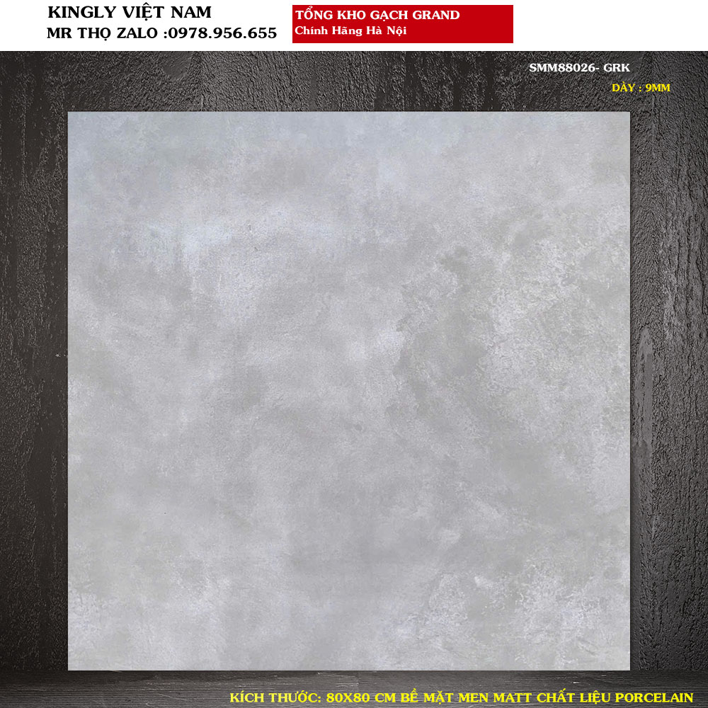 Gạch giả xi măng 80x80 GRAND SMM88026 Loại 1